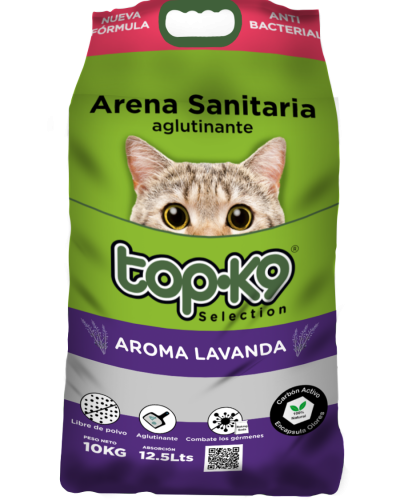 Arena Sanitaria Aglutinante TOP K9 10Kg