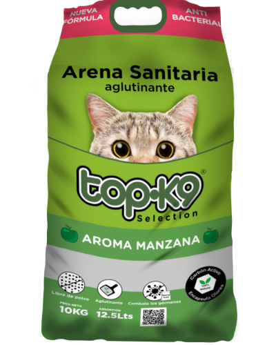 Arena Sanitaria Aglutinante TOP K9 10Kg