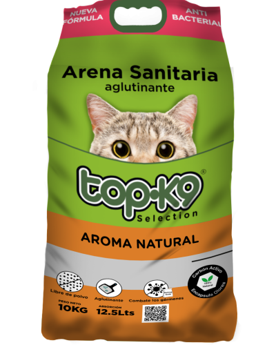 Arena Sanitaria Aglutinante TOP K9 10Kg