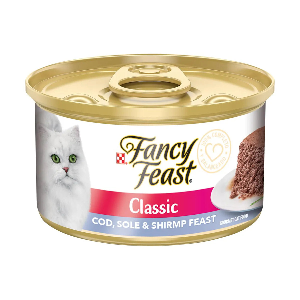 Lata Fancy Feast Mousse de Pescado y Camarón