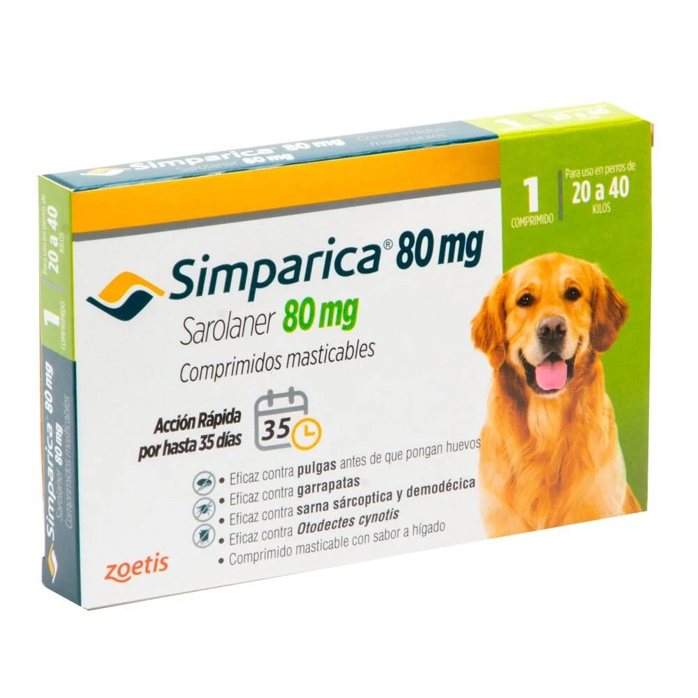 Antiparasitario Simparica (20 a 40 kg) 1 Comprimido Masticable