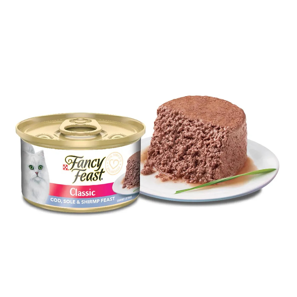 Lata Fancy Feast Mousse de Pescado y Camarón