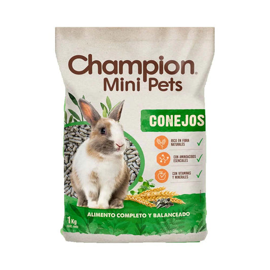 Alimento Conejo Champion Mini Pets 1 Kg