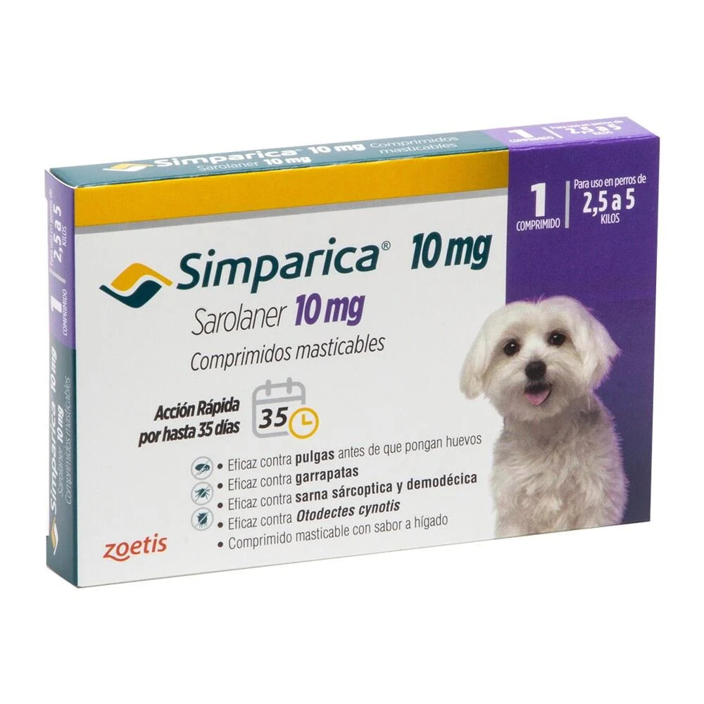 Antiparasitario Simparica (2,5 a 5 kg) 1 Comprimido Masticable