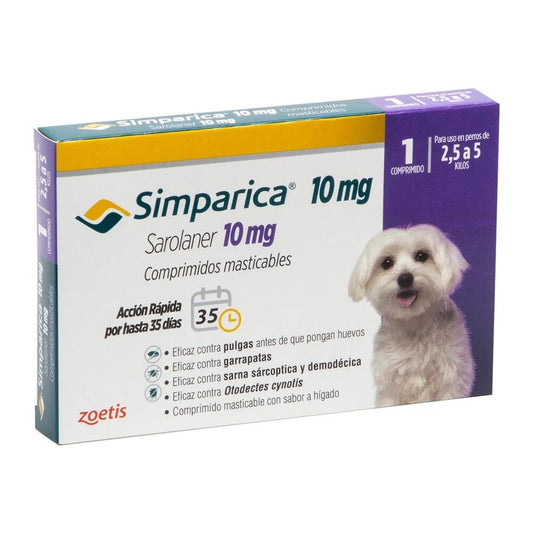 Antiparasitario Simparica (2,5 a 5 kg) 1 Comprimido Masticable